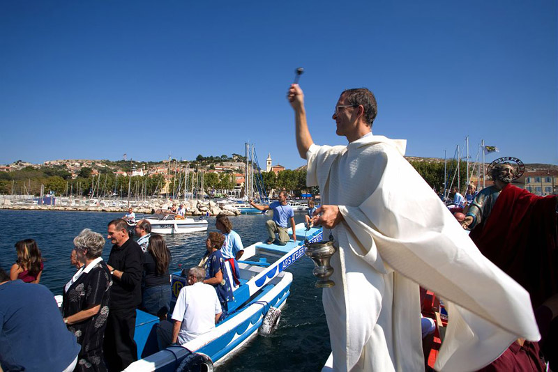 Benediction en mer, fete de la St Pierre a l'Estaque, Marseille 16eme arrondissment, Bouches-du-Rhone (13) - France